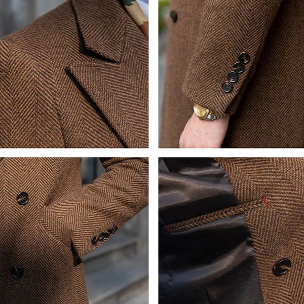 Manteau à double boutonnage - Coffee